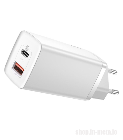 Fast Charger GAN USB/USB-C 65W for Apple iPhone, iPad, Macbook.