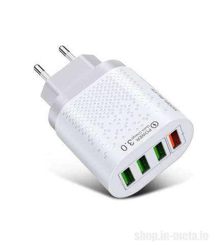 USB Smart Charger QC 3.0 for iPhone, iPad, Samsung - Зарядное устройство 4xUSB