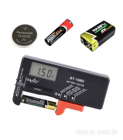 Цифровой тестер аккумуляторов BT168D Digital Battery tester 1.5V-9V