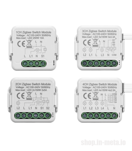 10A Zigbee Switch Module for Light 1 Channel 2 Channel 3 Channel 4 Channel