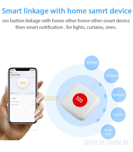 AE-SOS2 SOS Button Sensor Alarm ZigBee Tuya Waterproof Датчик сигнализации AE-SOS2 ZigBee Tuya Водонепроницаемая Кнопка SOS