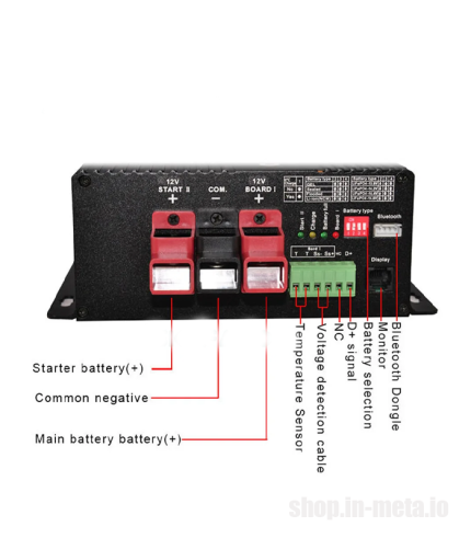 12V-12V 60A DC-DC Battery Charger controller metamart in-meta.io