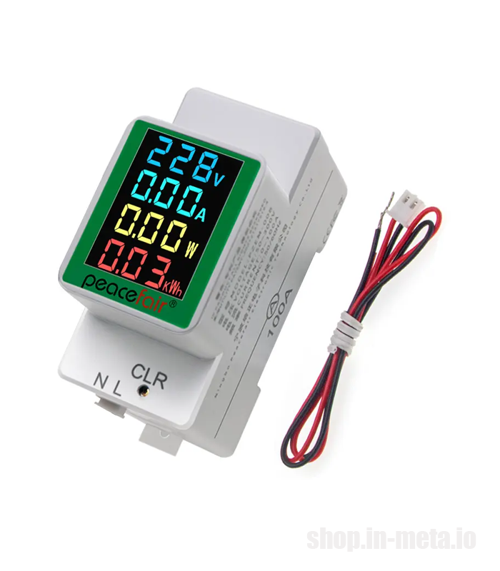 AC Monitor 4IN1 Din Rail Single Phase Electric Energy Frequency Meter metamart shop.in-meta.io