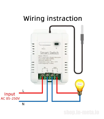 WiFi Smart Thermostat 16A TUYA shop.in-meta.io metamart