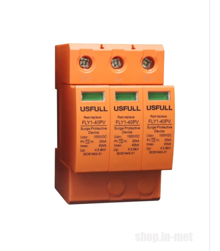 USFULL DC 3P SPD 40kA 1000V USFULL DC 3P SPD 40kA 1000V УЗИП Устройство защиты от импульсных перенапряжений