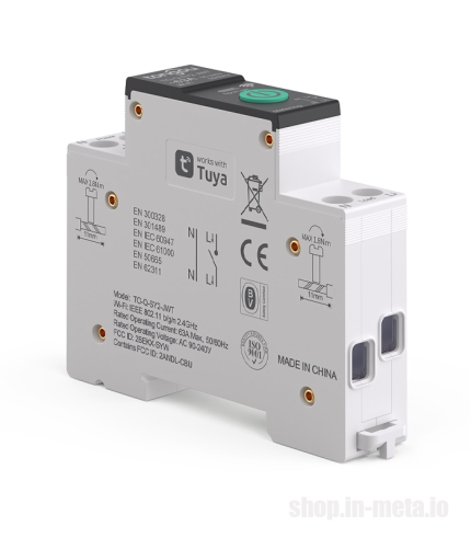 TONGOU AC 1P TUYA WiFi 63A TO-Q-SY2-163JWT Smart relay controller metamart shop.in-meta.io