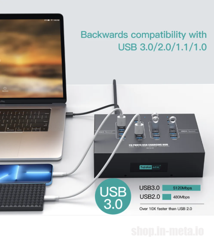 Sipolar a223 Hub 5Gbps 20 Ports USB3.0 metamart shop.in-meta.io